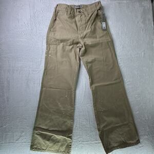 Hudson Luca Wide Leg Carpenter Size 29 Beige Paint Splatter Baggy Work Jeans NWT
